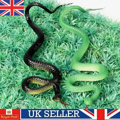 £5.99 • Buy 2PCS Realistic Soft Rubber Fake Snake Toy Garden Props Joke Prank Gift Horror JA