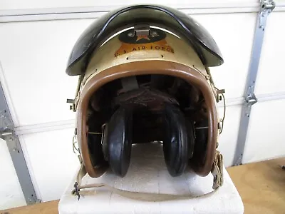 USAF 1960's Helmet Type MB-4 W/ Face Shield & Ear Receivers & Liner • $195