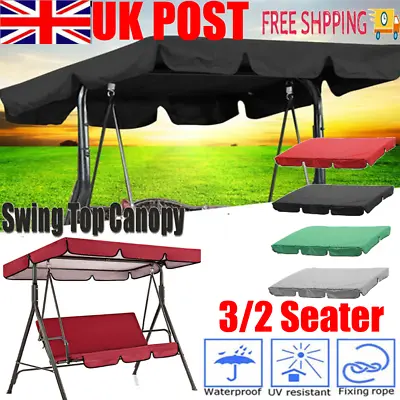 £5.98 • Buy Replacement Canopy For Swing Seat 2/3 Seater Size Garden Park Hammock Top Cover