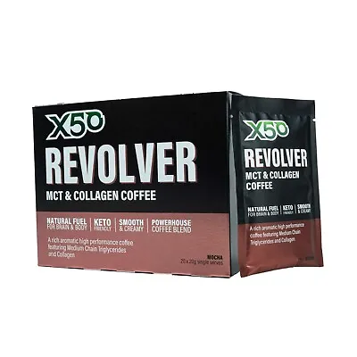 X50 Revolver Mct Coffee Hazelnut Mocha Flavour 20 Serves - Keto Coffee  • $49.95