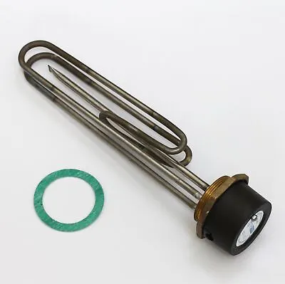 Tesla TIH645 14″ Incoloy Immersion Heater 2.1/4″ Boss 3kW 11  Incoloy Thermostat • £22.36