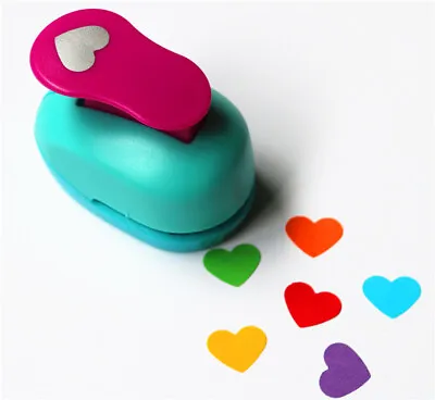 Mini Heart Paper Punch Embossing Cutter Scrapbooking Craft DIY Gift Card Stencil • $2.15