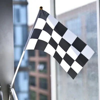 £6.29 • Buy 10pcs Hand Wave Flag Checkered Black And White Race GP Motor Car Racing Flag 