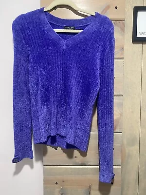 Philosophy By Republic  Purple/blue Cobalt V Neck Cozy Sweater  • $20