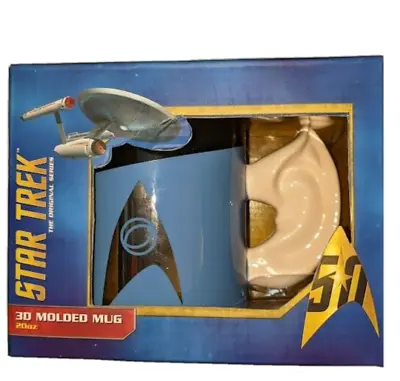 £12.73 • Buy Star Trek Original Series Spock Ear 3D Ceramic Molded Coffee Mug - 20oz - NEW