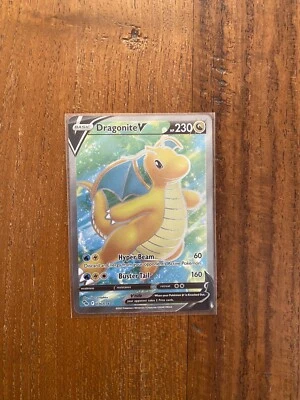 $10 • Buy Pokemon TCG Dragonite V Full Art Pokemon Go 076/078 Ho;o Ultra Rare
