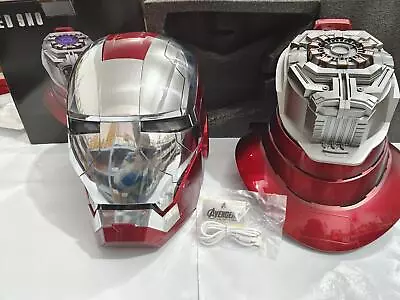 1:1 Iron Man MK5 Helmet And 5.2 Bluetooth LED Bracket Speaker Breathing Light • $125.99