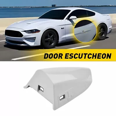 Fit For 2015-2021 Mustang Oxford White LH Driver Door Handle Key Cover Cap Bezel • $15.99