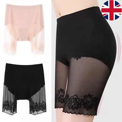  Women Ladies Safety Boxer Shorts Cotton Anti Chafing Long Leg Underwear Pant UK • £4.95