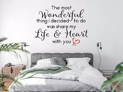 Love Heart Wall Sticker Bedroom Quotes Family Removable Home Decals Vinyl Life • £18.89