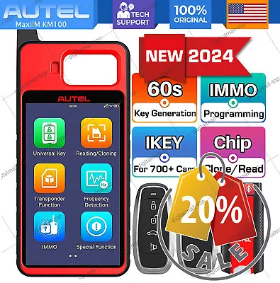 Autel MaxiIM KM100 2024 IMMO Key Fob Programmer Immobilizer Tool Key Creation • $470