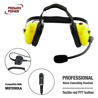 Noise Canceling Dual Muff Racing Headset For Motorola Radios XPR3500e 3500 DP550 • $102