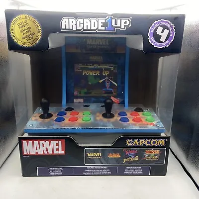 Arcade1Up Marvel Capcom Super Heroes Countercade 2 Player Light Up Marquee NEW • $410.18