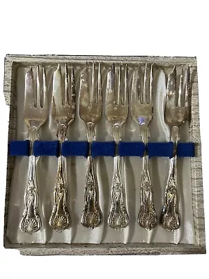 EPNS A1 Dessert Forks In Blue  Box 6 Pcs Forks • $45.99