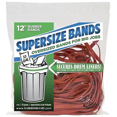 Rubber 08994 SuperSize Bands 12  Red Large Heavy Duty Latex Rubber Bands (4 ... • $15.95