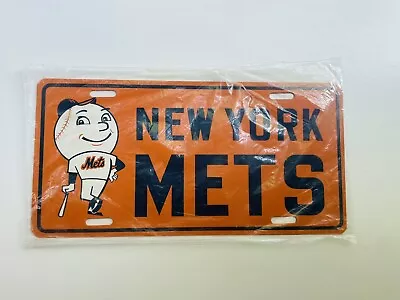 1962-64 New York Mets License Plate - Mr Met Metropolitan Baseball - Factory Bag • $349