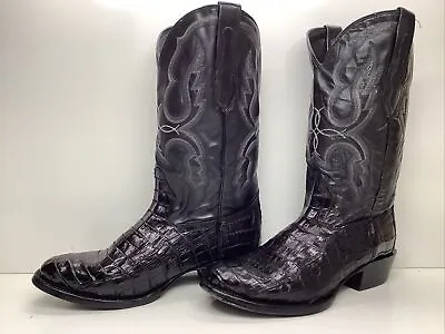 Mens Jb Dillon Alligator Belly Black Boots Size 9.5 Ee • $199.99