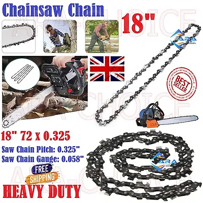 18  Inches Heavy Duty Electric Kings Bar Chainsaw Chain Precision Cutting Cutter • £8.65