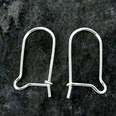 Solid 925 Sterling Silver Kidney Earring Wires Jewellery Findings SE6 • £2.50