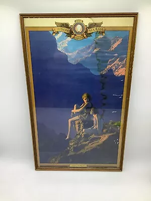 Vintage Maxfield Parrish Poster Print Contentment Edison Mazda Lamp 1927 • $99