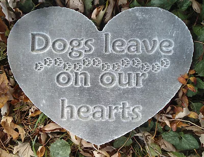 Trail Of Paws Dog Heart Mold Concrete Plaster Pet Stone Mould 11.75  X 9  X 3/4  • $29.95
