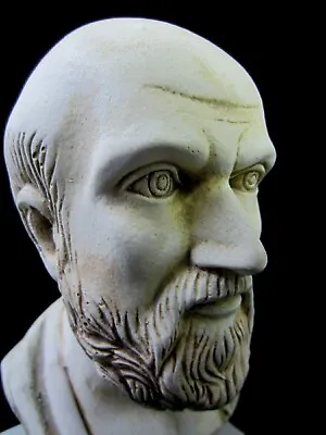 Hippocrates Head Bust Statue Sculpture  Father Of Modern Medicine  LOOK! • $54.14