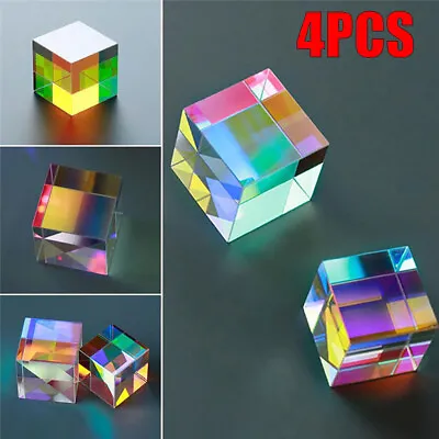 4PC Optical Glass X-cube Dichroic Cube Prism RGB Combiner Splitter Home Decor US • $16.98