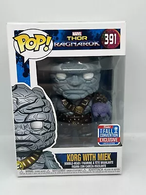 Marvel Funko Pop Vinyl Figure Korg With Miek No. 391 Thor Ragnarok • $15