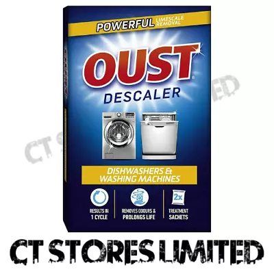 Oust Dishwasher & Washing Machine Deep Cleaning Descaler Limescale Remover • £4.36