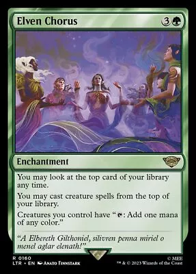 MTG Elven Chorus The Lord Of The Rings: Tales Of Middle-earth 0160 Regular Rare • $4.59