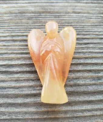 $7.49 • Buy Natural 1  Peach Aventurine Stone Handcarved Gemstone Angel