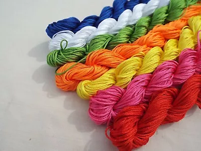 £2.75 • Buy 1mm Silk Satin Rattail  Cord Macrame Thread For Kumihimo Shamballa 25mtrs