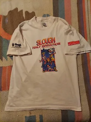 VTG 90s SLOUGH Half Marathon Run Race Promo T-Shirt L • $12.95