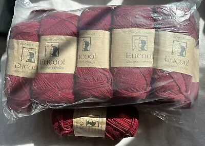 Elsebeth Lavold EUCOOL DESIGNER’S CHOICE Yarn 1 Lot Of 11 Skeins Cherry Red • $50