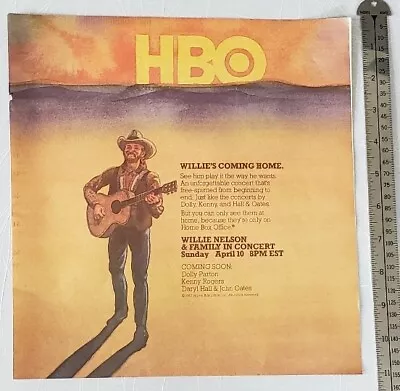 $6 • Buy Willie Nelson And Family In Concert RARE Print Advertisement 