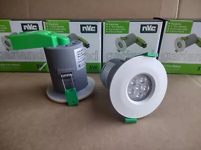 4x Pack LED Downlight Fire Rated Ceiling IP65 3W All Rooms Bathroom White 240v • £30