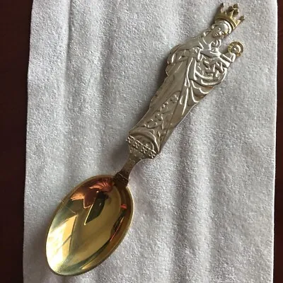 A. Michelsen Danish Gilded Christmas Spoon 1916 Vintage With Box • $399