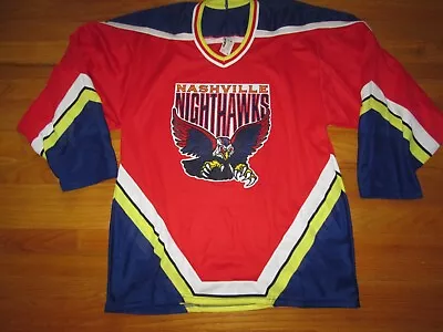 Bauer Vtg 1990s 1996-1997 NASHVILLE NIGHHAWKS Minor League CHL Hockey Jersey Med • $199.99