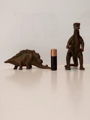 $45 • Buy Lot (2) Vintage Bronze Metal Dinosaurs