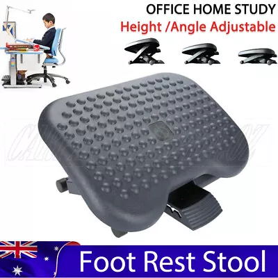 Foot Rest Stool Adjustable Office Computer Desk Footrest Comfort Height Angle OZ • $29.99