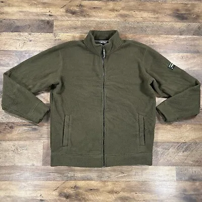 Orvis Jacket Mens Medium Green Full ZIp Long Sleeve Fleece Outdoor Hiking • $19.99