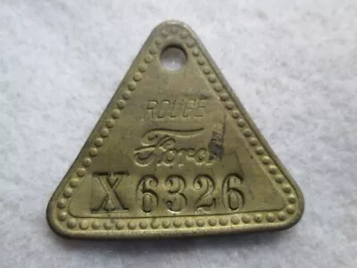 Vintage Ford Motor Company Rouge Plant Brass Tool Check Tag # X6326 • $5.10