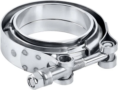 $28.49 • Buy 2.75  V Band Clamp Flange Kit 2 3/4  Steel Exhaust Vband MALE FEMALE Stainless