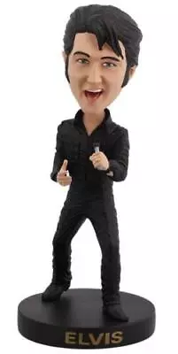 Royal Bobbles Elvis Black Leather Bobblehead Figure 010542 • $37.90