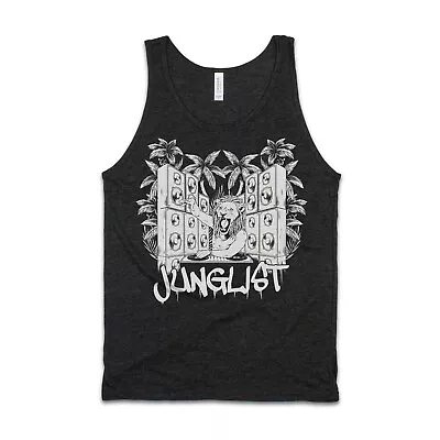 £16.99 • Buy Junglist Lion DJ Deck Tank Top DnB Drum And Bass Printed Vest Cami Mens Women