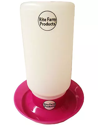 Pink Rite Farm Products Waterer Base & Poly Quart Jar Poultry Chicken Chick • $8.89