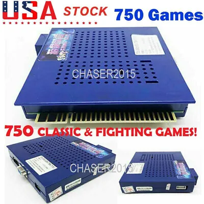 750 In 1 JAMMA Arcade Multi Game PCB Board Blue Elf VGA  US SELLER Multicade USA • $104.97