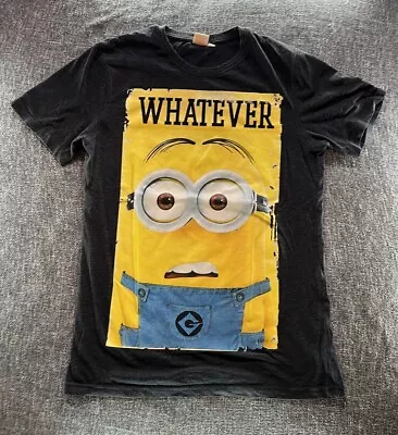 Despicable Me T-Shirt Men’s Top Medium Yellow Minions Big Logo Cartoon Fun Kids • £7.80