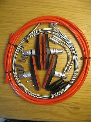 RED - V BRAKE BLOCKS/CABLES/V PIPES/RUBBER BOOTS SET For Mountain Bikes/Hybrids • £9.99