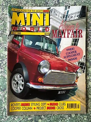 Mini World Magazine July 1993 Cooper Supplement Styling Special Editions   2519G • £2